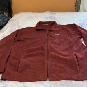 Red Zip Up Fleece Sweater